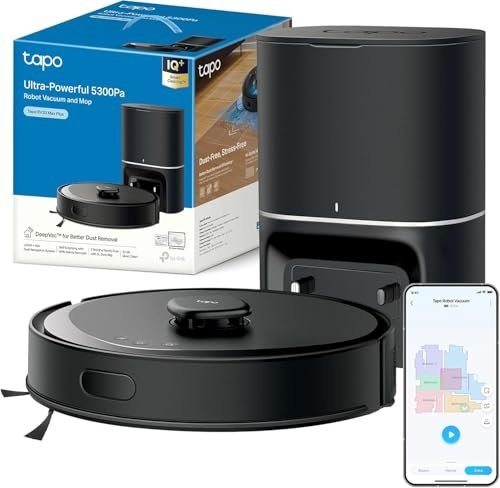ASPIRADORA Y TRAPEADORA RV30 MAX PLUS ROBOT INTELIGENTE 5300PA + DOCK DE DESCARGA AUTOMÁTICA  TP-LINK